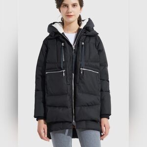 OROLAY 092 Classics Women's Thickened Down Jacket Black Women's Size 2XL